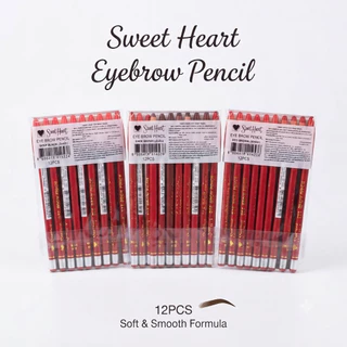(แพ็ค 12 ชิ้น) Sweet Heart Eye Brow Pencil (สวีทฮาร์ท ดินสอเขียนคิ้ว)