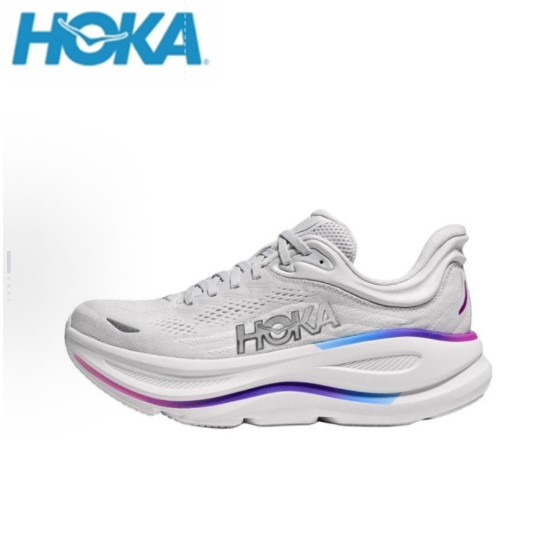 【ของแท้ 100%】HOKA ONE ONE Bondi 9 low cut gray D-wide