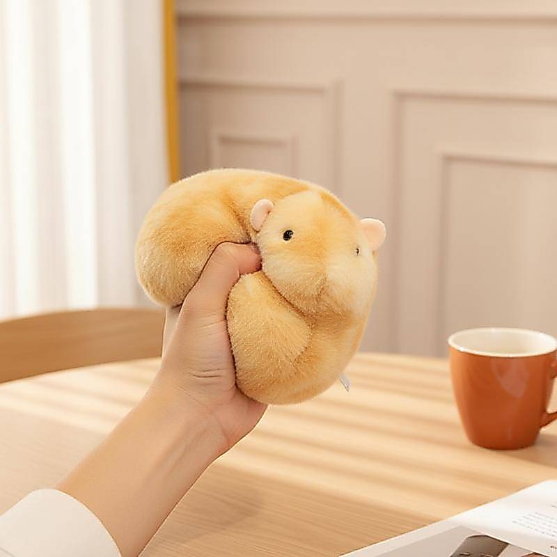 XUT น้ําหนักเบา Golden Hamster Plush ของเล่น Super Soft Squeeze Cozy รอบสัตว์ตุ๊กตาเด็กเล่นกลางแจ้งข