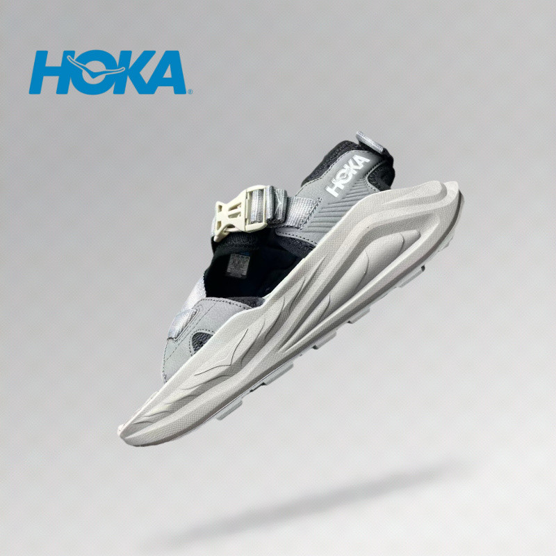 ของแท้ 100% Hoka One One Infini Hike TC Grey black beach sandals 1162570-BCMN