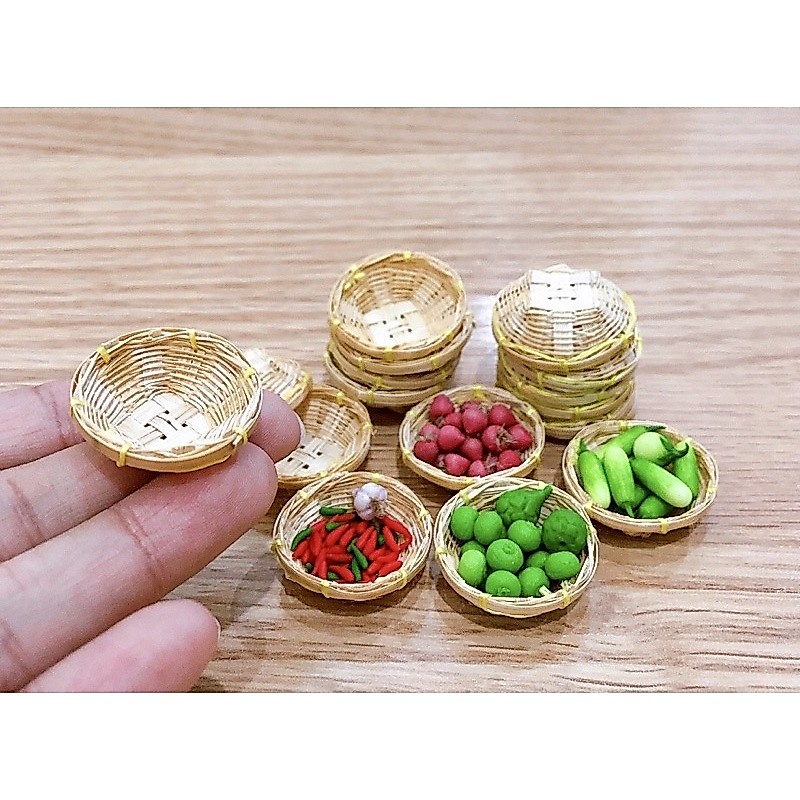 ตะกร้าสานไม้ไผ่ ขนาดจิ๋ว 2 cm. ราคา/ชิ้น รูปที่ 2