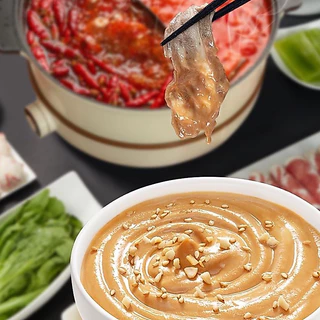 น้ำจิ้มงาHaidilao น้ำจิ้มหม่าล่า ซุปหม่าล่า สุกี้ อร่อย120g 海底捞蘸酱