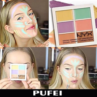 ☪ NYX คอนซีลเลอร์พาเลท อเมริกัน NYX คอนซีลเลอร์พาเลทไฮไลท์ซ่อมแซมครอบคลุมสิวรอยคล้ำจุดด่างดำ