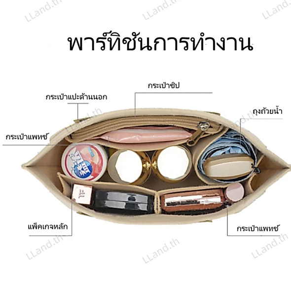 For longchamp กระเป๋าจัดระเบียบ มีช่องแบ่ง9ช่อง กระเป๋าเครื่องสําอาง สะพายไหล่ สะพายข้าง thumbnail 6