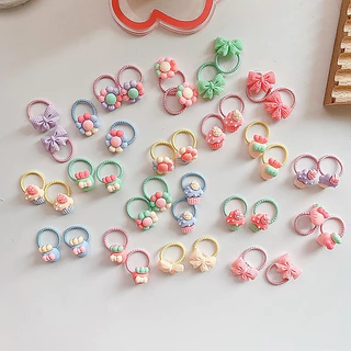 ( Bow07) "พร้อมส่ง"หนังยางรัดผมเด็ก แพ็ค 10 ชิ้น ยางรัดผมเกาหลี เส้นเล็ก สำหรับเด็ก น่ารัก สีสดใส แพ็ค 10 ชิ้น