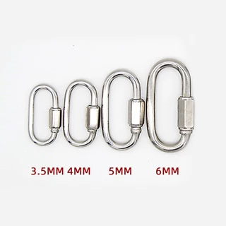 ควิกลิงค์ สแตนเลส 304 แท้ quick link stainless ไม่ขึ้นสนิม ตะขอล็อค คาราบิเนอร์ M3.5 M4