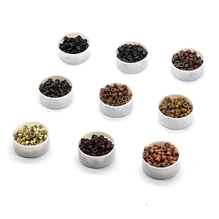 ร้านคนไทย! อุปกรณ์ต่อผม นาโมริง 3 มิล กิ๊บต่อผม สีดำ สีไม่ลอก ที่ต่อผม 500Pcs