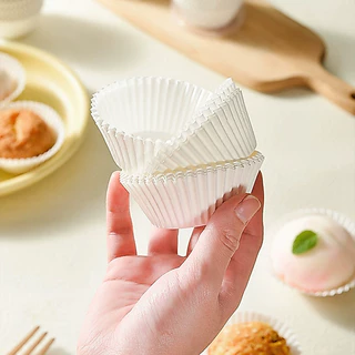 ถาดกระดาษข้าวเหนียว PVC Barrel 100pcs ถาดกระดาษอบจาระบี ถาดกระดาษเค้ก
