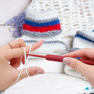 P045 เข็มถัก โครเชต์ ตะขอ อลูมิเนียม สีแดง 2 3 4 5 6 มม. เข็มถักแดง RED สําหรับถักโครเชต์ SP