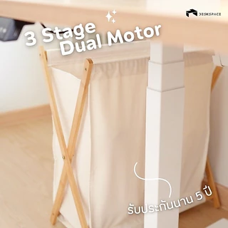 พร้อมจัดส่ง!! DESKSPACE โต๊ะปรับระดับไฟฟ้า Dual Motor เลือกสีขาโต๊ะได้ มีช่อง USB Charger ปรับความสูงได้ 60-125 cm