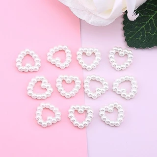 มุกหัวใจ ตกแต่ง ขนาด 11mm 50ชิ้น