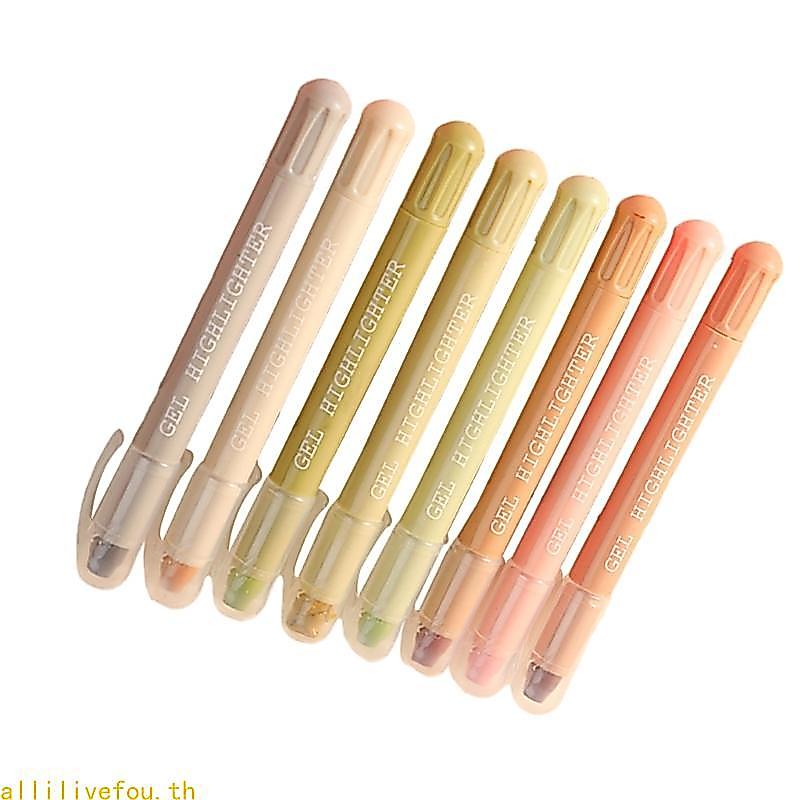 LIVE 8 ชิ้น Aesthetic Highlighter ปากกา Bible Highlighter Markers Highlighters ชุดเครื่องเขียนสําหรั