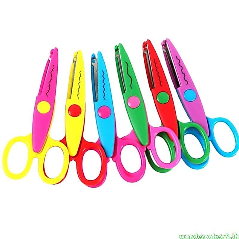 Wonderpakea2 Ergonomic Grip Craft กรรไกรสําหรับ Scrapbooking Card ทําโรงเรียน Art Craft