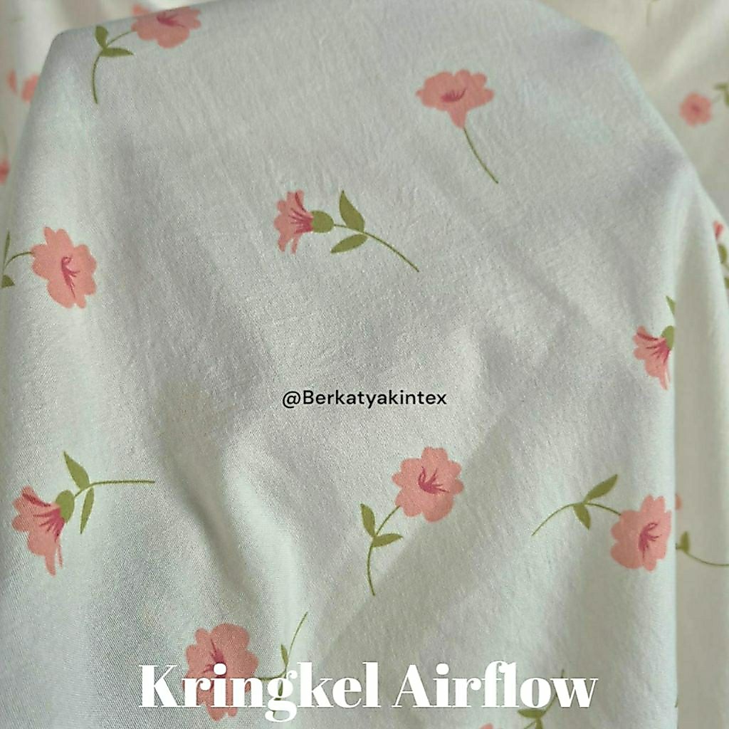 PREMIUM FLOWER MOTIF KRINGKEL FABRIC - ผ้า MOTIF MUSLIN - ราคาผ้าดอกไม้/0.5M