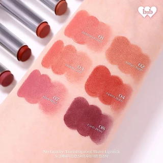 Bnb Barenbliss No Gravity Transferproof Matte Lipstick 3g.แบร์แอนด์บลิช โน กราวิตี้ ทรานส์เฟอร์พรูฟ แมท ลิปสติก