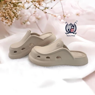 Hello Polo รองเท้าแตะผู้หญิงแฟชั่น รองเท้าหัวโต กันลื่น 3.5CM EVA พื้นหนา พื้นนิ่ม ลําลอง นิ่มเหมือนเหยียบขี้ HP8030