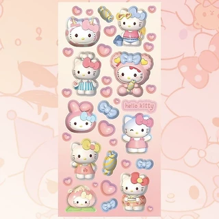 SANRIO สติ๊กเกอร์พกพา การ์ตูน ซานริโอ สติ๊กเกอร์ วัสดุตกแต่ง สติ๊กเกอร์คู่มือ