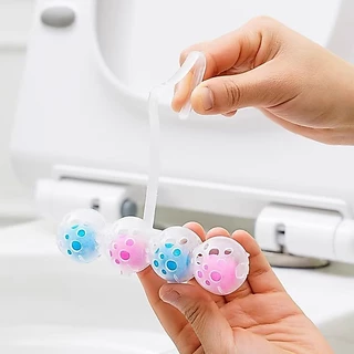 Crystal 4-in-1ลูกบอลดับกลิ่นชักโครกแบบแขวน ต้านเชื้อแบคทีเรียและระงับกลิ่น พร้อมกลิ่นหอมยาวนาน