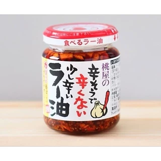 พร้อมส่งในไทย Momoya Mildly Spicy Chili Oil น้ำมันพริกเผาใส่กระเทียมจากญี่ปุ่น