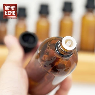 ขวดน้ำมันหอมระเหย ขวดอโรม่าออย ขวดแก้วสีชาหัวหยด 5/10/15/20/30/50/100ml พร้อมจัดส่ง มหาเฮง บรรจุภัณฑ์