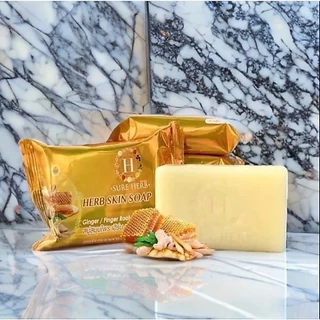 (โปร 10 ก้อน) สบู่ขิงน้ำผึ้ง สบู่ขิง Herb Skin Soap สบู่สมุนไพร ขิงกระชาย ผสมน้ำผึ้ง 80g.
