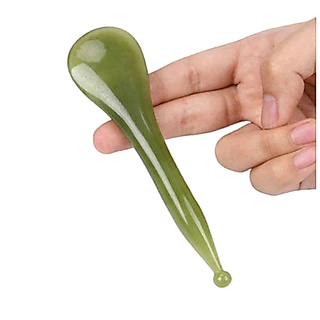 เซอร์เพนทีน(Serpentine) 7ชิ้น หินกัวซา ลดหน้าบวม กัวซานวดหน้า กวซาหยก gua sha