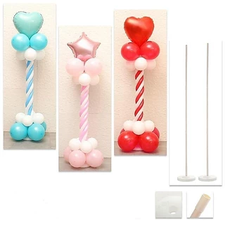 1/2/4 ชุดบอลลูน Arch Stand Kit/ลูกโป่งพลาสติกคอลัมน์ขาตั้ง/บอลลูนปรับได้ Tower Decor - สําหรับงานแต่งงานวันเกิด Party