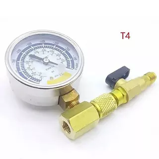 ไมครอนเกจ Vacuum Gauge VALUE แบบเข็ม พร้อมวาล์วปิดเปิด ตรวจสอบรั่ว หน้าจอ 63mm จัดชุด 3 ชิ้น สามารถดูแรงดันน้ำยาแอร์ได้