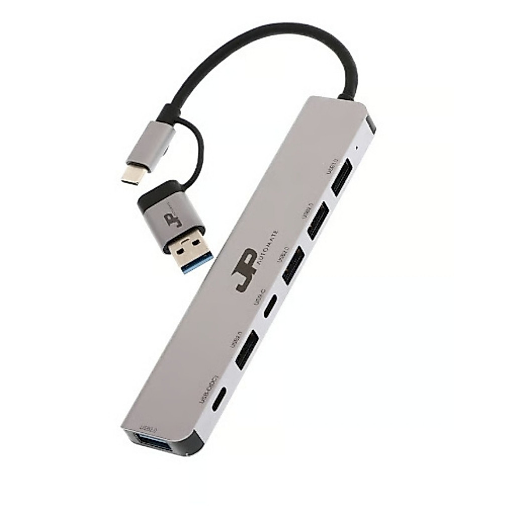 P AUTOMATE Converter 7 in1 Dual USB-C+USB to USB3.0x1+USB2.0x4+PD5W.+USB-C Data (JP71Dual)