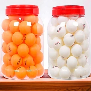 ลูกปิงปอง 60ลูก พร้อมโหลพลาสติกใส่ ปิงปองสีขาว/สีส้ม #T-0002