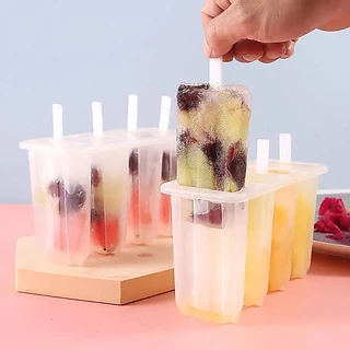 Crystal แม่พิมพ์ไอติม 4 แท่ง แม่พิมพ์ไอศครีม แม่พิมพ์ทำน้ำแข็ง ที่ทำไอติม