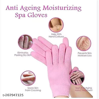 ถุงมือ+ถุงเท้าสปา ถุงเท้าเจล นุ่มเท้า ใช้ครั้งแรกเห็นผล Spa Moisture Gel Glove ถุงเท้า ผสมอโรเวล่า วิตามินอี