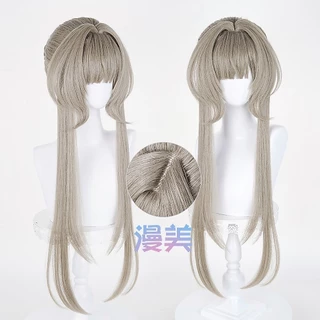 【Manmei】Genshin Impact Sandrone Cosplay Wig 75cm Long Warm Brown Heat-Resistant Synthetic Hair