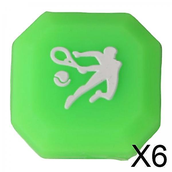 [Viocee] 6xTennis Racket Dampener Tennis Vibration Dampener สําหรับเกมผู้ที่ชื่นชอบกีฬาเรืองแสงสีเขี