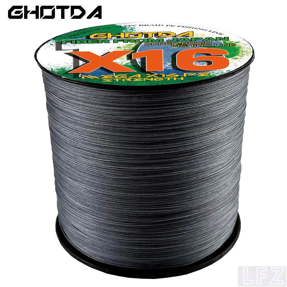 สายเบ็ดตกปลา X16 PE 100 ม.-300 ม. 25-200 ปอนด์ สําหรับตกปลาน้ําเค็ม 2024