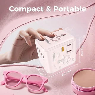 TESSAN อะแดปเตอร์เดินทางสากลพร้อม USB + Type C อะแดปเตอร์ปลั๊กสากลที่จำเป็นสำหรับการเดินทาง