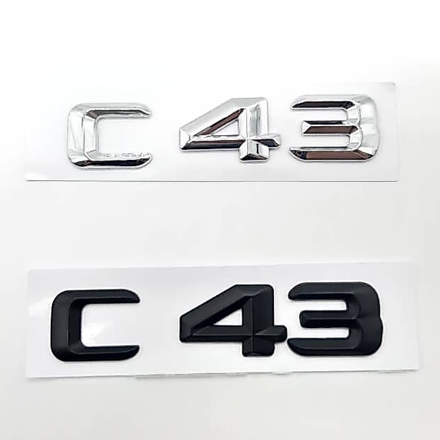 Mercedes Benz AMG C43 โลโก้สัญลักษณ์ Chrome/matta Black