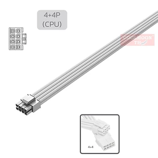 Braided Extension Cable สายถัก 24P 4+4P 6+2P ยาว30cm Motherboard CPU VGA