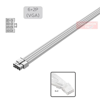 Braided Extension Cable สายถัก 24P 4+4P 6+2P ยาว30cm Motherboard CPU VGA
