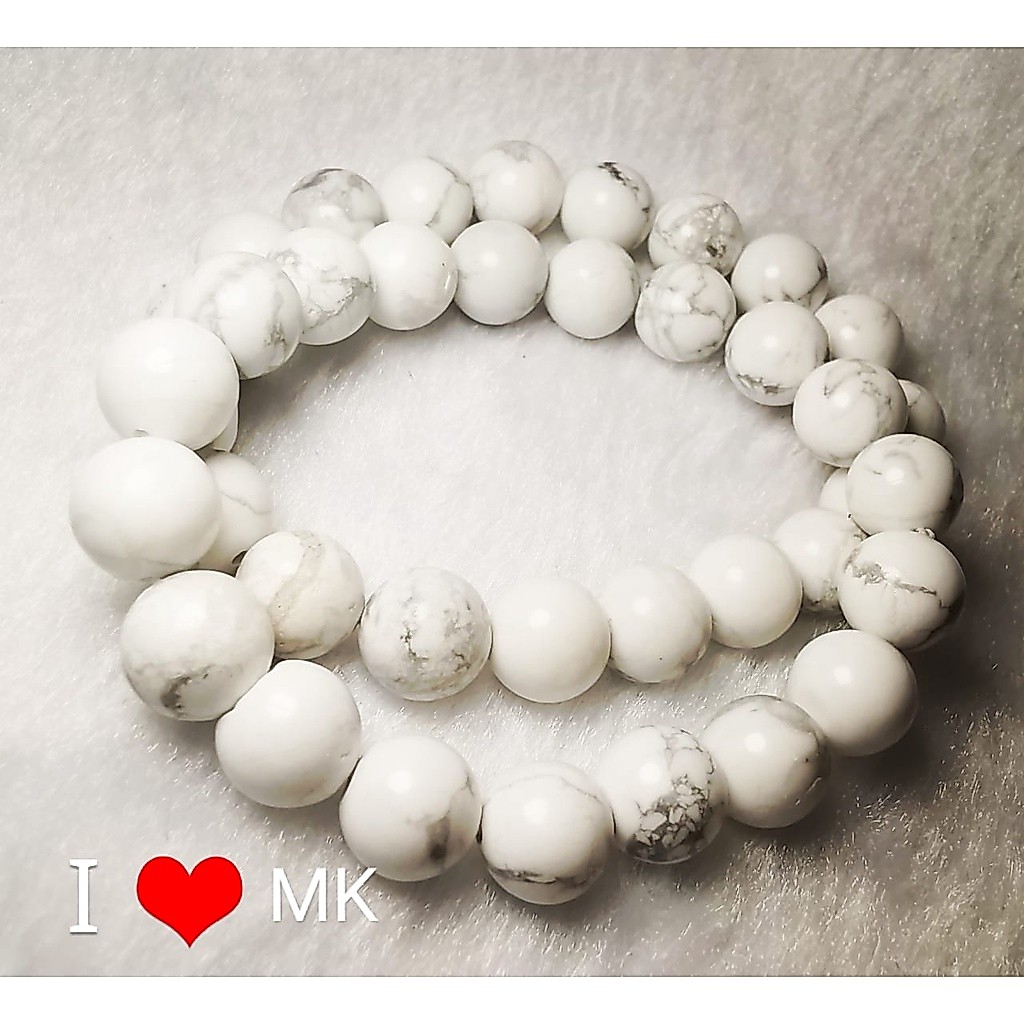 GELANG HOWLITE (PUTIH) / หินธรรมชาติ HOWLITE BRACELET