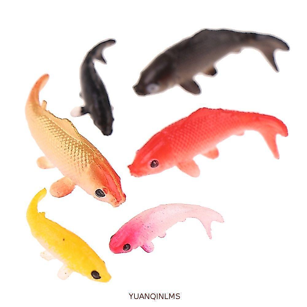 YUANQINLMS รูปแบบปลาทอง, จําลองเครื่องประดับถังปลาอ่อน, Creative Handmade 1:12 Mini Fish Miniature ภูมิทัศน์ Props