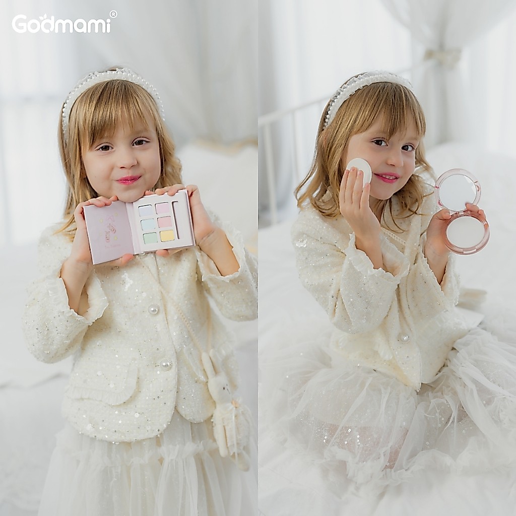 Godmami طقم مكياج أطفال مع حقيبة بسلسلة لؤلؤ — صورة 5