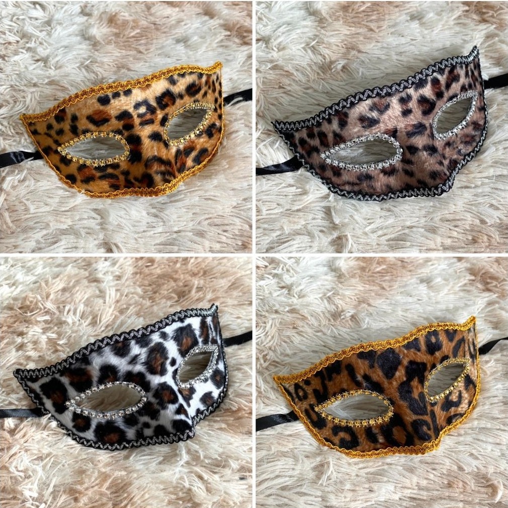 (ส่ง​จาก​ไทย)​หน้ากากสัตว์​ครึ่งหน้า​ หน้ากากเสือ ใช้ในงานปาร์ตี้ ​Fancy party mask.