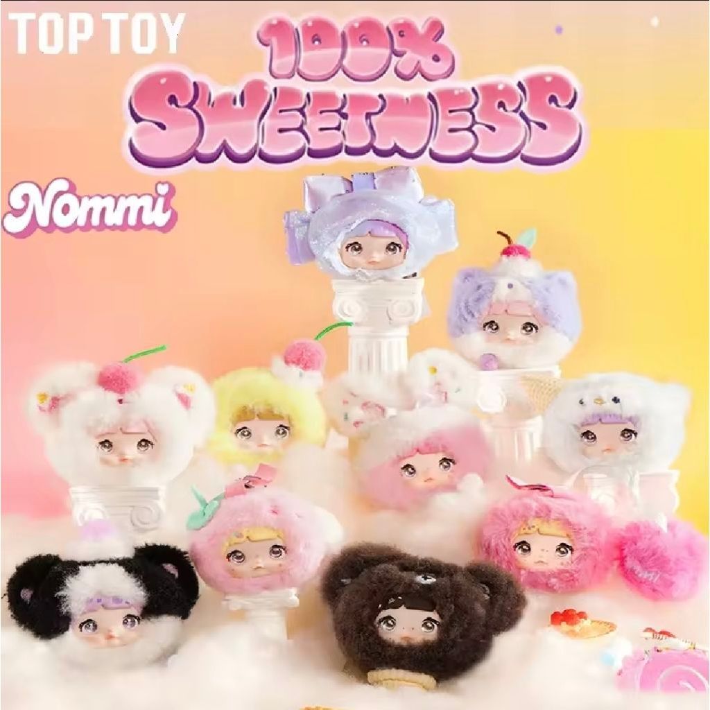 check card : TOPTOY x Nommi "100% Sweetness"Plush Blind Box Collectible Plushies, ต๊กตา