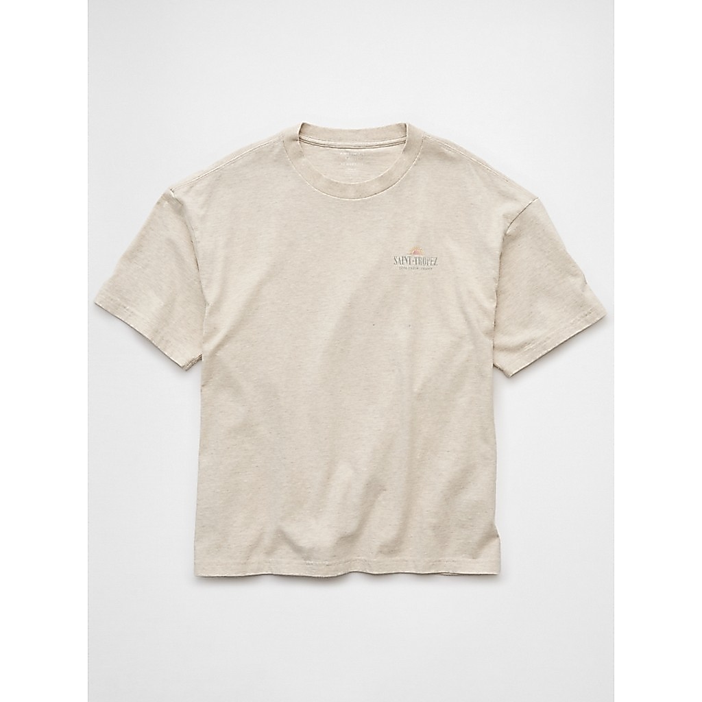 American Eagle تيشيرت رجالي Relaxed — رمادي شوفاني — صورة 2