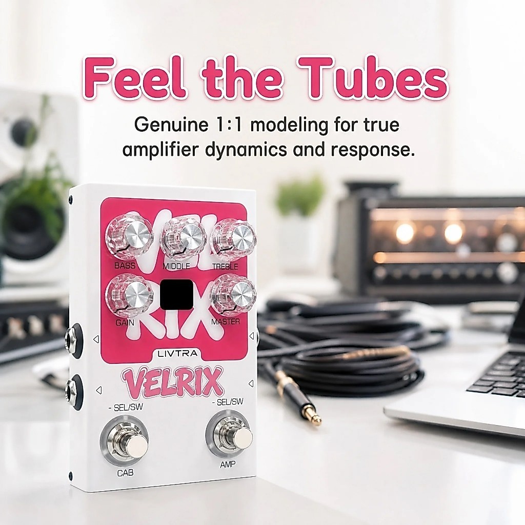 (จัดส่ง 24 ชม.)LIVTRA VELRIX AMP IR กีตาร์เหยียบ NAM รุ่น IR Loader FX Loop USB-C การบันทึกกีตาร์ Preamp