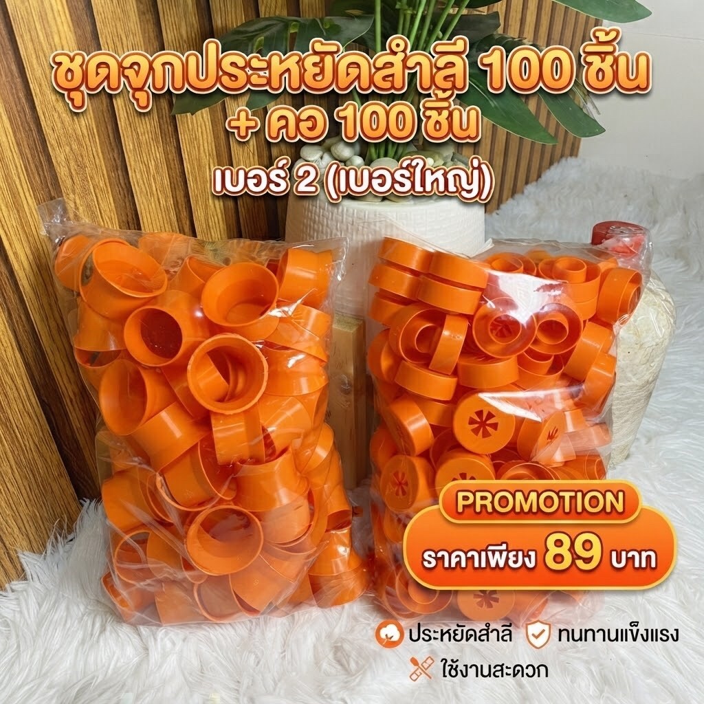 คอขวด+จุกประหยัด เพาะเห็ดอย่างล่ะ 100 ชิ้น