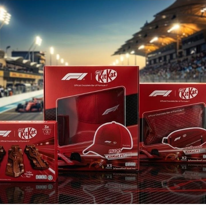 Exp:04.27 Limited KitKat F1คิทแคท เอฟวัน เวเฟอร์เคลือบช็อกโกแลตเข้มข้น ซีรี่ส์ F1 /KIT KAT F1 Chocolate