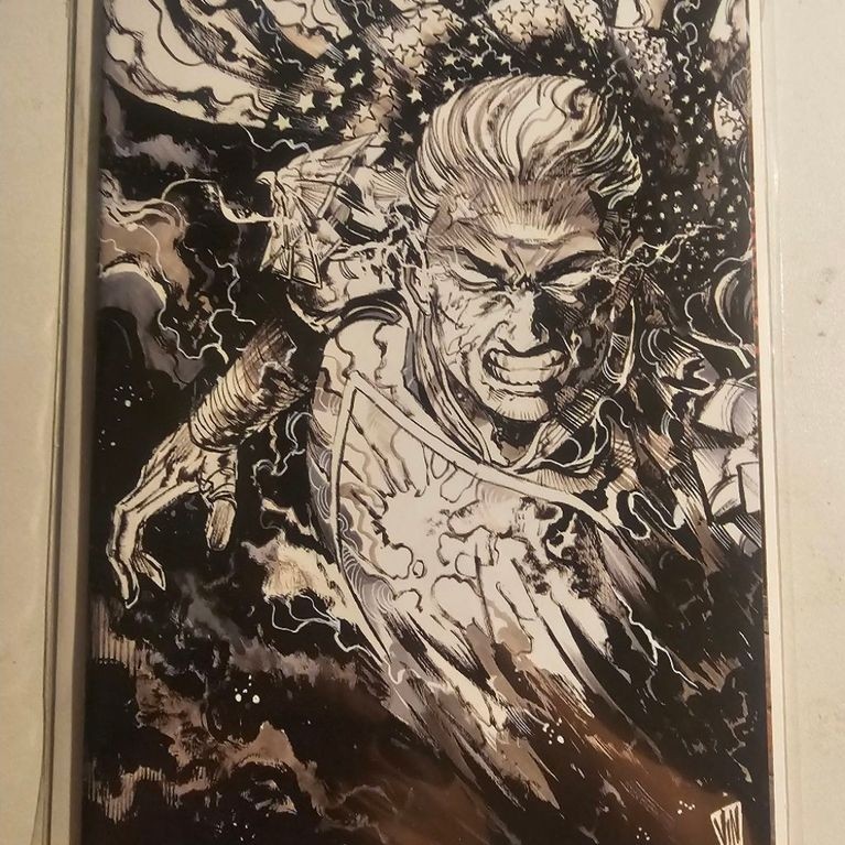 THE BOYS #1 — VINCENZO RICCARDI B&W SKETCH VIRGIN VARIANT