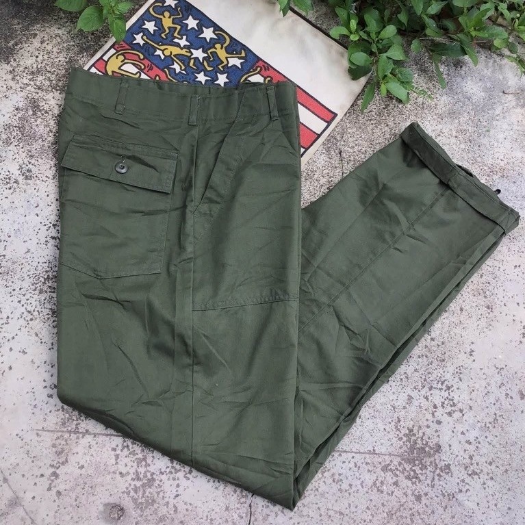 US TROUSERS MILITARY OG-507…วินเทจกางเกงทหาร งานอเมริกาปี80s
